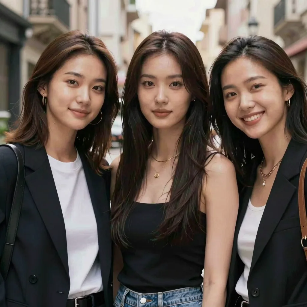 Trio dans la ruelle