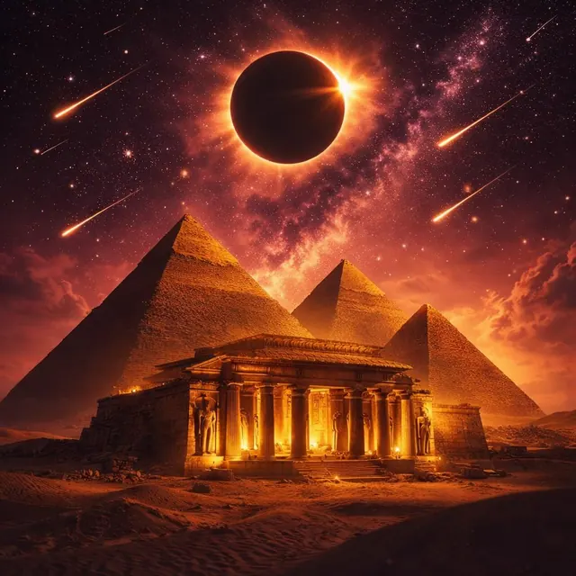 Éclipse sur le temple pourpre