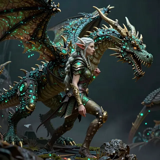 L'elfe et le dragon d'émeraude