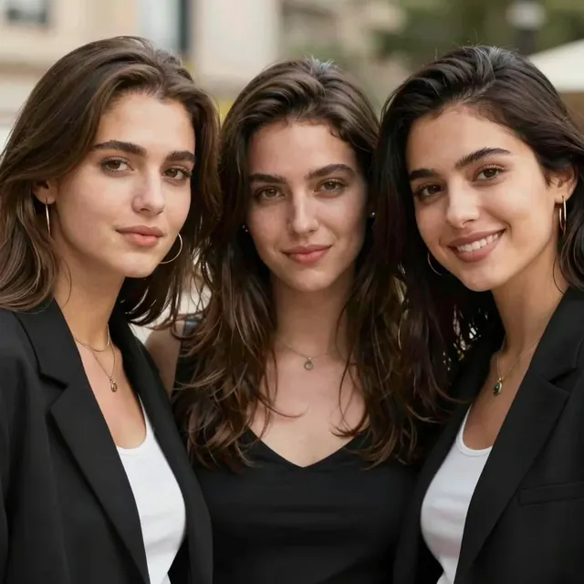 Trio en noir et blanc